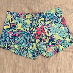 Lilly Pulitzer Yellow Shorts Callahan
